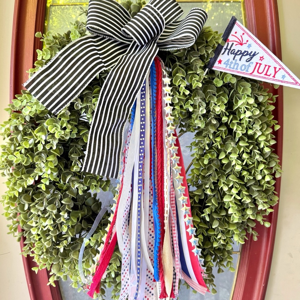 4th of July ribbon trim bundle for wreath